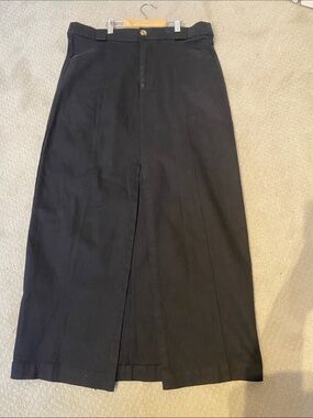 Stretch denim pencil skirt with front slit - Sz 14